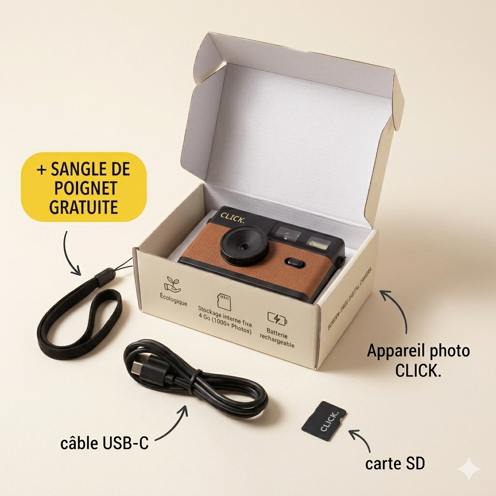 Les avantages de l'APPAREIL PHOTO CLICK™